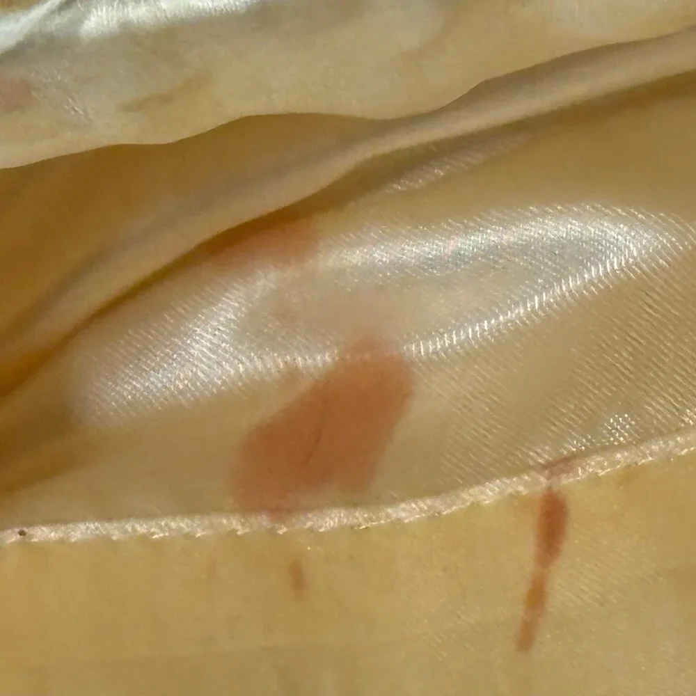 Vintage Kate Landry Pleated Satin Clutch Silver Chain Strap & Rhinestone Clasp - Picture 14 of 16